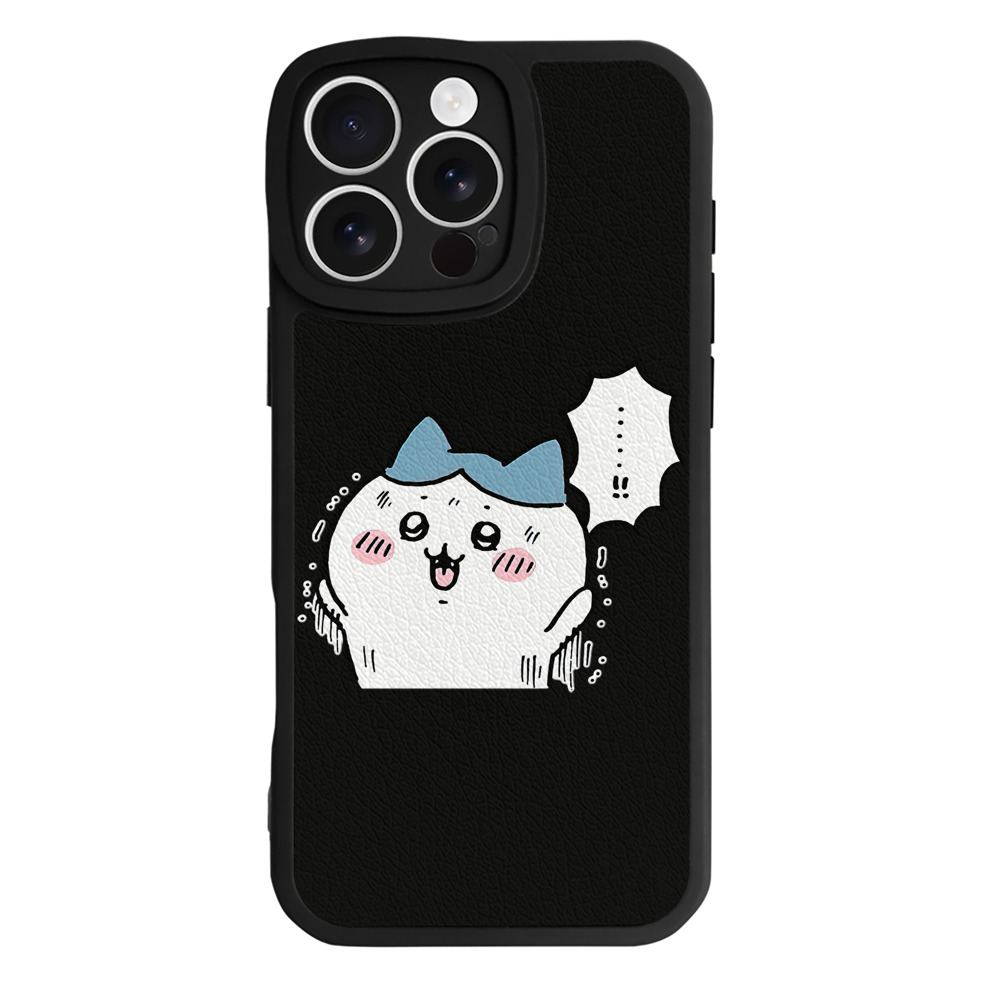 （画像用） ちいかわ ハチワレ Chii-kawa hachiware 【iPhone 16シリーズ対応】シリコンスマホケース（レザー調） 材質：シリコン